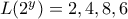 L(2^y)=2,4,8,6
