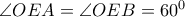 \angle OEA=\angle OEB=60^{0}