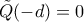\tilde{Q}(-d)=0