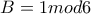 B=1mod6 B=1mod6