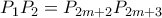 P_1P_2 = P_{2m+2}P_{2m+3} P_1P_2 = P_{2m+2}P_{2m+3}