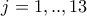 j=1,..,13