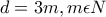 \displaystyle{d=3m , m\epsilon N}