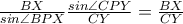 \frac{BX}{sin \angle BPX}\frac{sin \angle CPY}{CY}=\frac{BX}{CY}