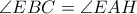 \angle EBC=\angle EAH