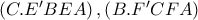 \left( {C.E'BEA} \right),\left( {B.F'CFA} \right)