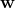 \mathbf{w}