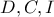 D,C,I