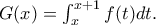 G(x)= \int_{x}^{x+1}f(t)dt.