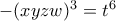 -(xyzw)^3=t^6