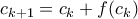 c_{k+1} = c_k+f(c_k)