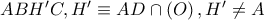 AB{H}'C,{H}'\equiv AD\cap \left( O \right),{H}'\ne A