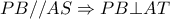  PB//AS \Rightarrow PB \bot AT