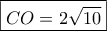 \boxed{CO=2\sqrt{10}}