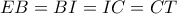 EB=BI=IC=CT