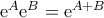 \mathrm{e}^A\mathrm{e}^B=\mathrm{e}^{A+B}