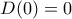 D(0)=0