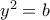 y^{2}=b