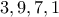 3, 9, 7, 1