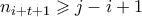 n_{i+t+1} \geqslant j-i+1 n_{i+t+1} \geqslant j-i+1
