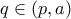 \displaystyle q\in (p,a)
