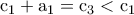 \rm c_1+a_1=c_3<c_1