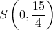 S\left (0, \dfrac {15}{4}  \right ) 