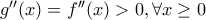 {g}''(x)={f}''(x)>0, \forall x\geq 0