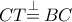 CT\overset{\bot }{\mathop{=}}\,BC