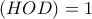 (HOD) = 1