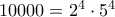10000=2^4\cdot5^4