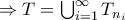 \Rightarrow T=\bigcup_{i=1}^{\infty} T_{n_i} \Rightarrow T=\bigcup_{i=1}^{\infty} T_{n_i}