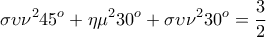 \displaystyle{\sigma\upsilon\nu^2 45^o+\eta\mu^2 30^o+\sigma\upsilon\nu^2 30^o=\frac{3}{2}}