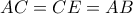 AC=CE=AB