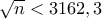 \sqrt{n}<3162,3