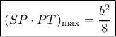 \boxed{{(SP \cdot PT)_{\max }} = \frac{{{b^2}}}{8}}