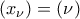 \left( x_{\nu }\right) =\left( \nu \right)