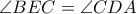 \angle BEC=\angle CDA