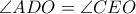 \angle ADO=\angle CEO
