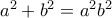 a^2+b^2=a^2b^2