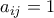 a_{ij}=1