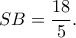 SB=\dfrac{18}{5}.