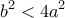\displaystyle b^2<4a^2 \displaystyle b^2<4a^2