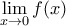 \displaystyle{ 
\mathop {\lim }\limits_{x \to 0} f(x) 
}