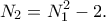 \displaystyle{{N_2} = N_1^2 - 2.} \displaystyle{{N_2} = N_1^2 - 2.}