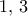 1,\,3
