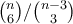\binom{n}{6}/\binom{n-3}{3}