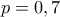 p=0,7