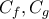 C_{f} , C_{g}