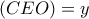 (CEO)=y